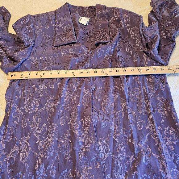 R&M Richards 2 Pc Jacquard Evening Dress Jacket Set Formal Mother Bride – 16W - Picture 11 of 13